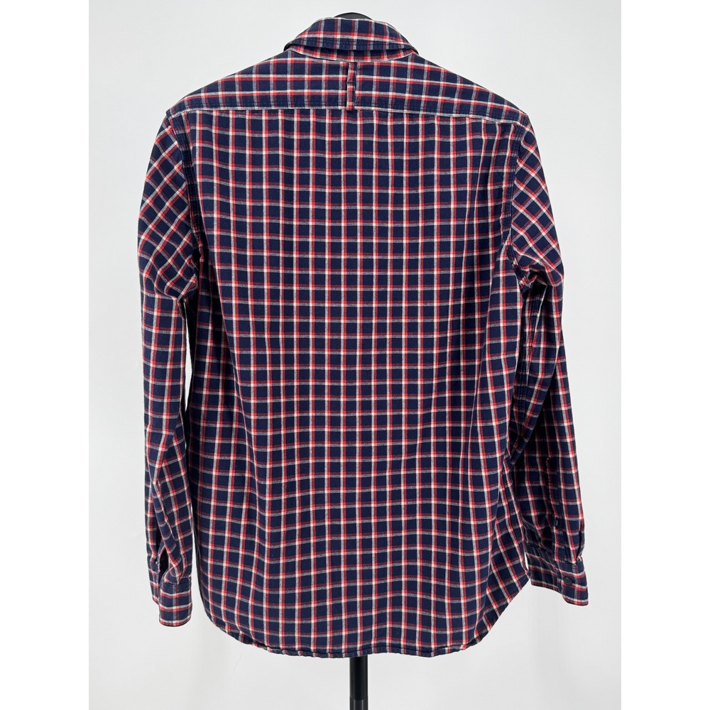 Gap Mens Classic Fit Plaid Button Down Shirt Blue Red Check 916935-01 M - Picture 2 of 9